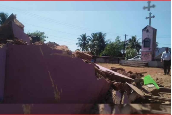ക്രൈസ്തവ ആരാധനാലയം തകര്‍ത്തു